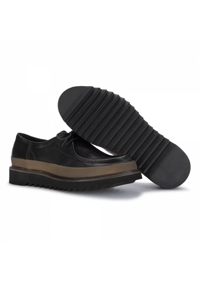 PAWELK'S | SCARPE ALLACCIATE BANDA IN PELLE NERO Offerta temporanea