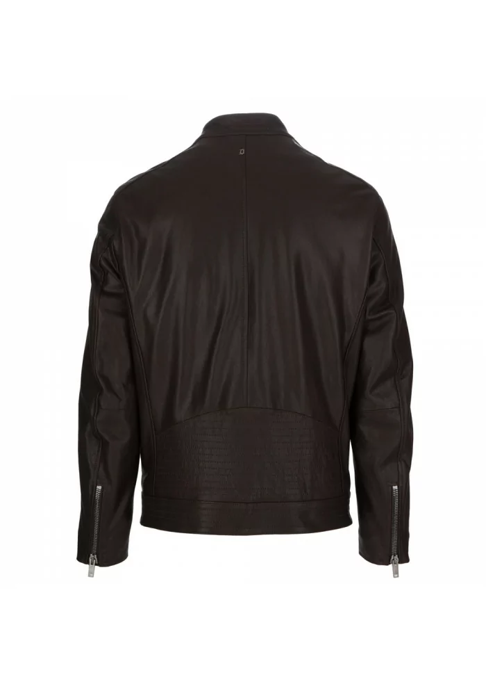 DONDUP | GIACCA IN PELLE CON IMBOTTITURA INTERNA MARRONE Lightning offer