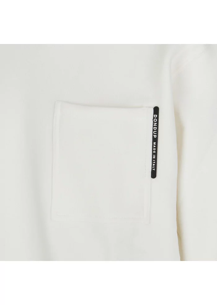 DONDUP | FELPA CON TASCHINO SUL PETTO BIANCO Nuovi prodotti