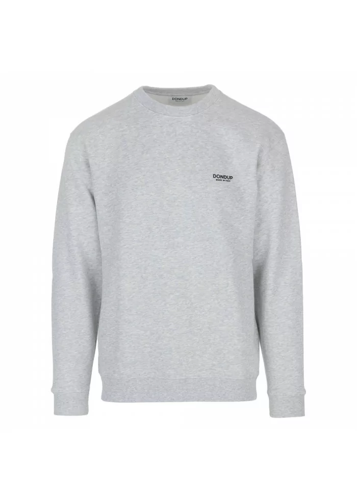 DONDUP | FELPA GIROCOLLO CON POLSINI ELASTICIZZATI GRIGIO Offerte stagionali