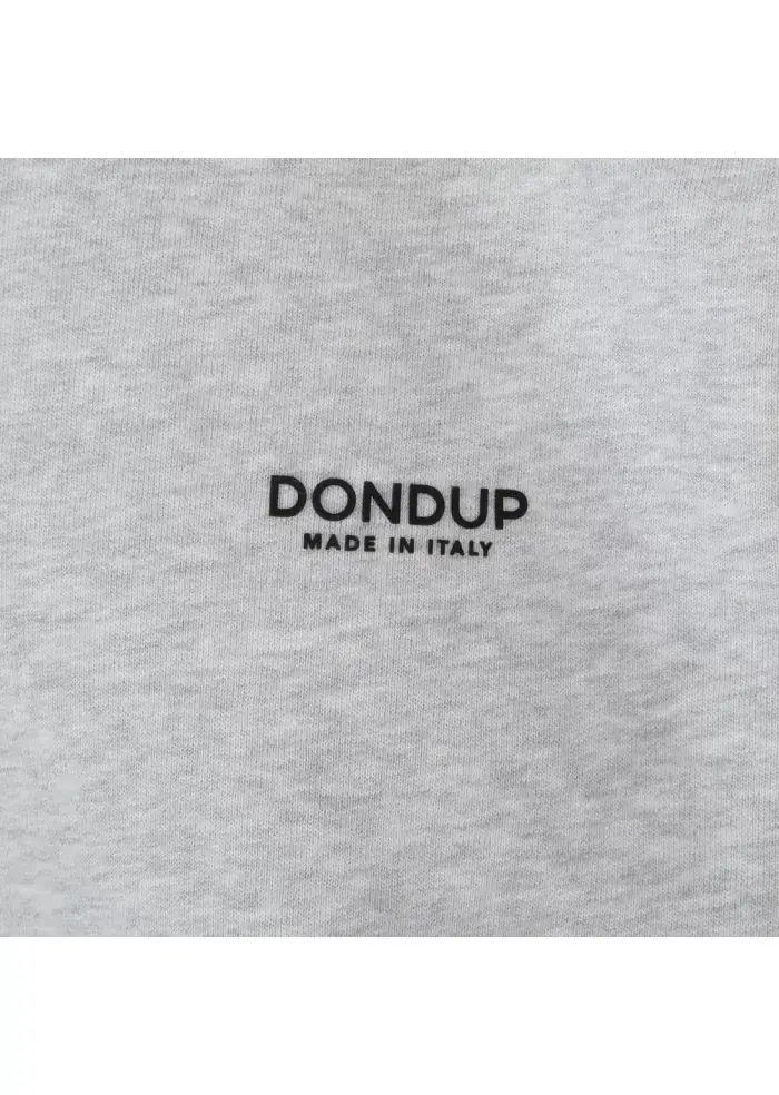 DONDUP | FELPA GIROCOLLO CON POLSINI ELASTICIZZATI GRIGIO Offerte stagionali