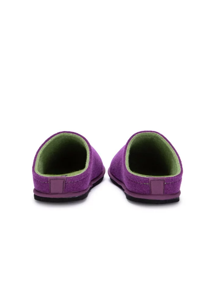 LÖWENWEISS | PANTOFOLE FELTRO DI LANA VIOLA VERDE Comprane uno, ottenene uno gratis