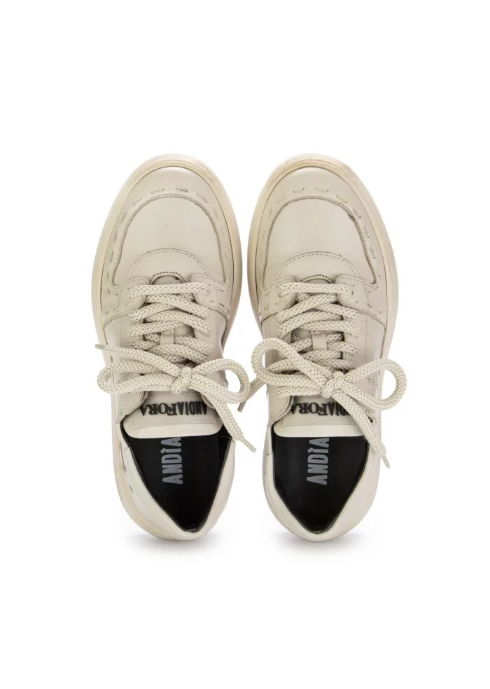 ANDIA FORA | SNEAKERS LEA PELLE GRIGIO CHIARO Offerte speciali