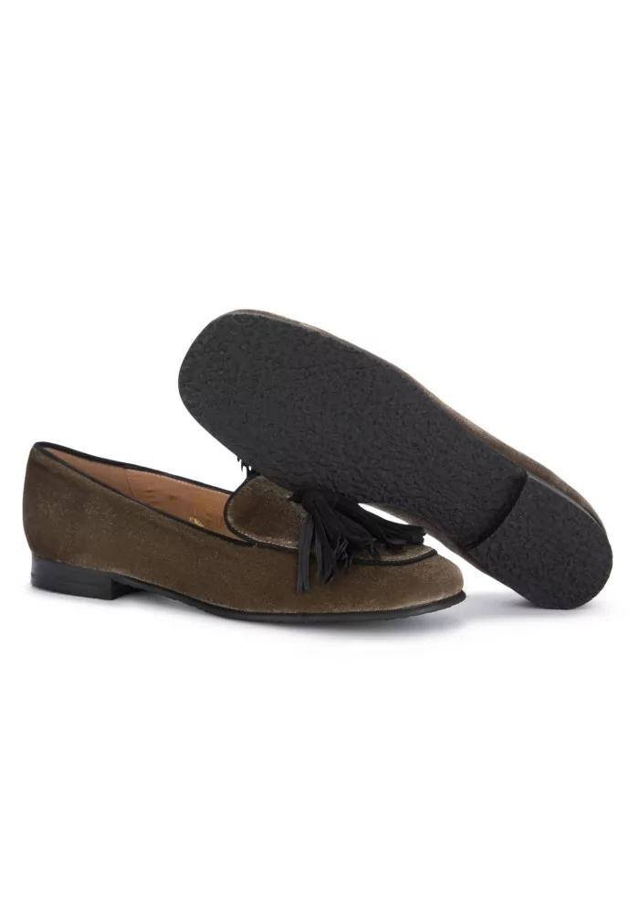 IL BORGO FIRENZE | SCARPE BASSE VELLUTO NAPPE MARRONE Prezzo basso