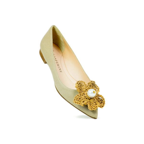 Prosperine Ballerina da Donna in Tessuto con Fiore Online