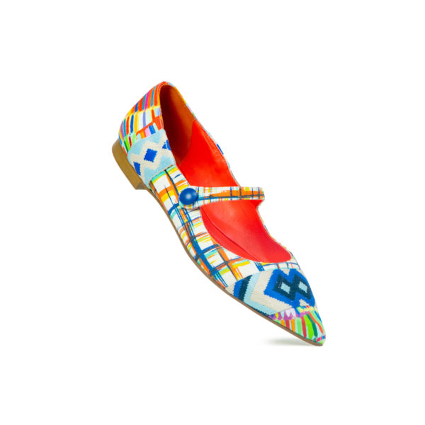 Prosperine Ballerina da Donna in Tessuto Multicolor Outlet