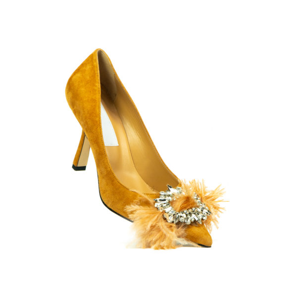 Prosperine Decolletè da Donna in Camoscio Camel Nuova