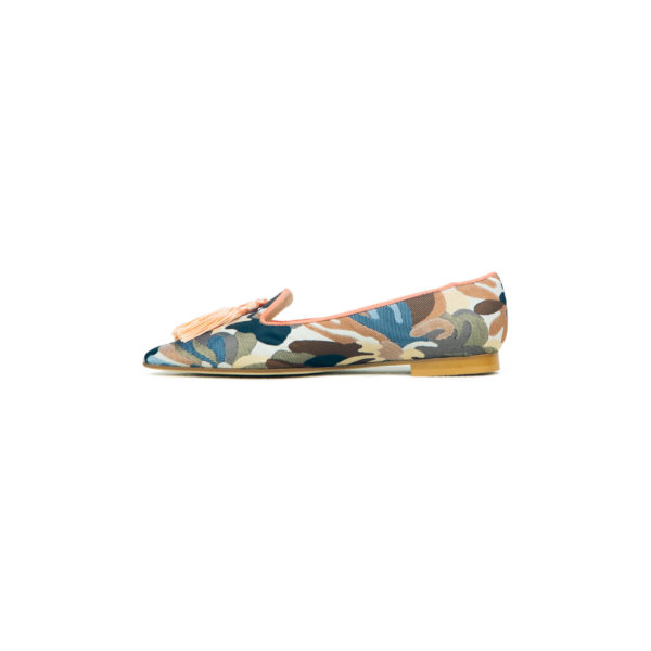 Prosperine Mocassino da Donna in Tessuto con Nappine In Linea