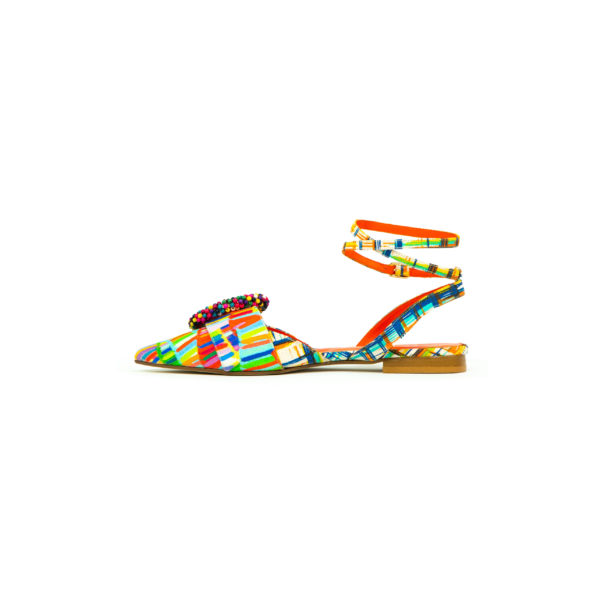Prosperine Sandalo da Donna in Tessuto Multicolor Saldi Di Fabbrica