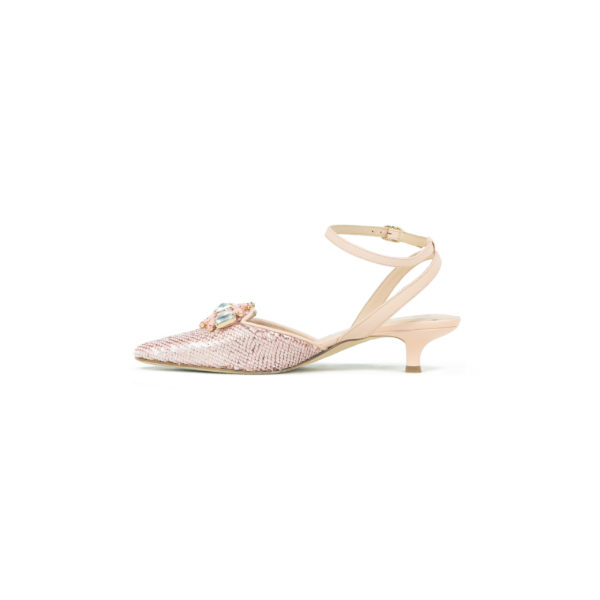 Prosperine Sandalo da Donna con Tacco 35 mm in Paillettes Economico