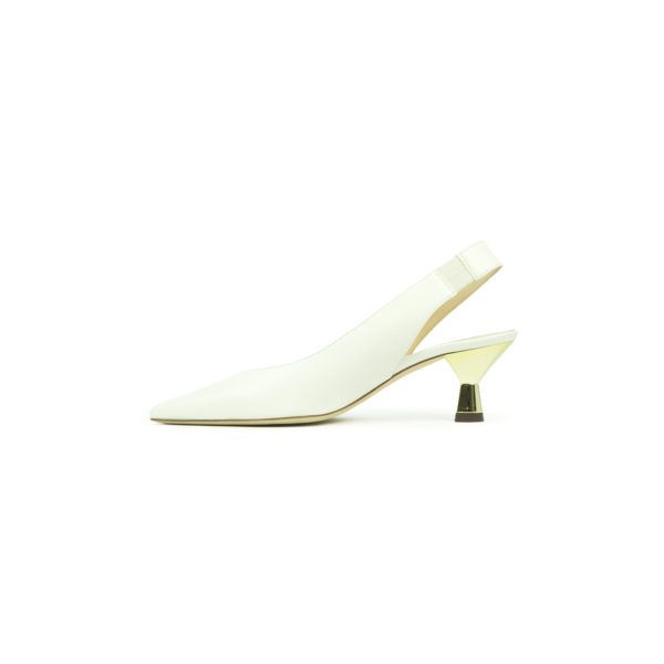 Prosperine Sandalo da Donna in Nappa con Tacco Laccato Oro Vendita Economica