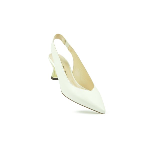 Prosperine Sandalo da Donna in Nappa con Tacco Laccato Oro Vendita Economica