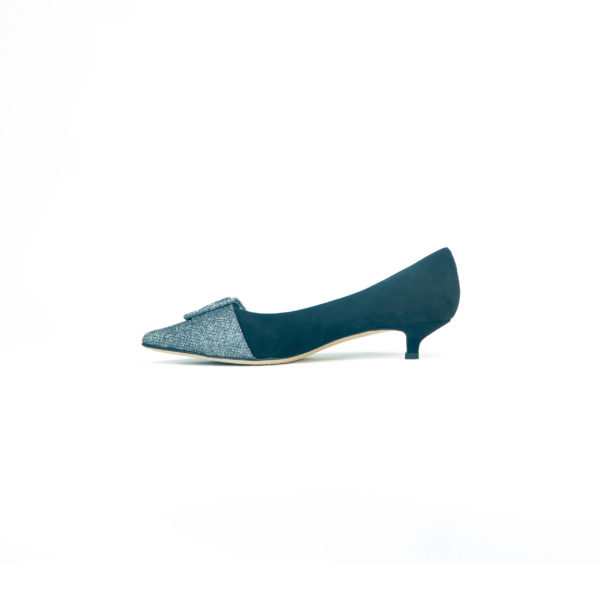 Prosperine Scarpa da Donna con Tacco in Camoscio e Glitter Nuovo