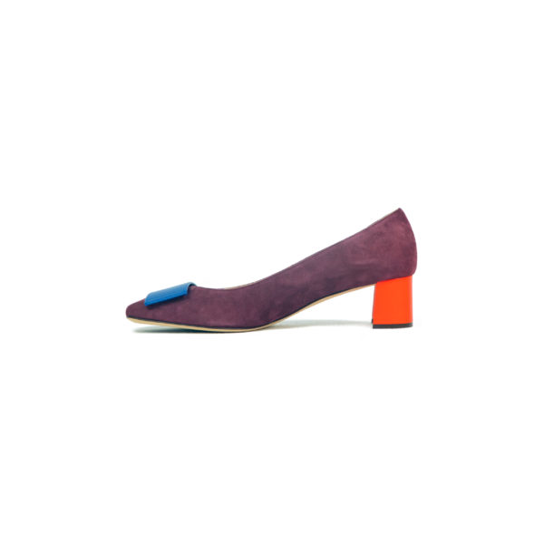 Prosperine Scarpa da Donna in Camoscio con Tacco con Placca Spedizione Gratuita