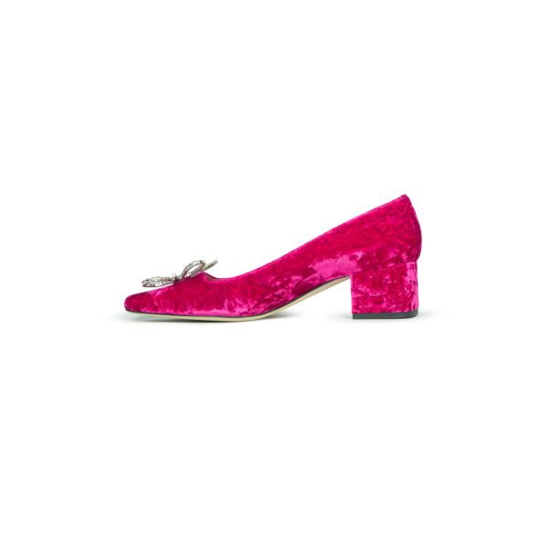 Prosperine Scarpa da Donna in Velluto con Fiore Soddisfazione Garantita
