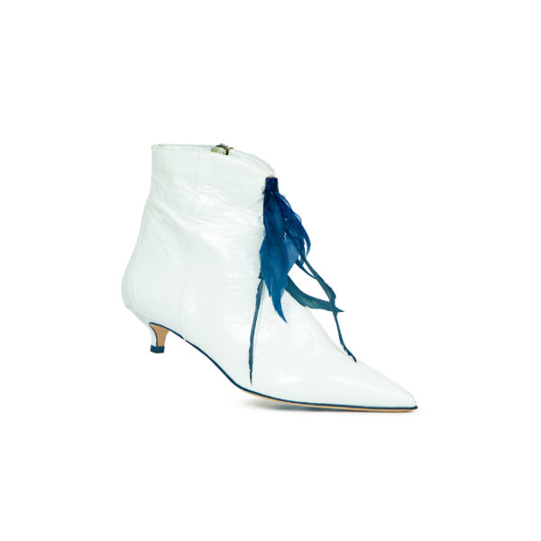 Prosperine Stivale da Donna in Vernice con Piume Prezzo Ridotto