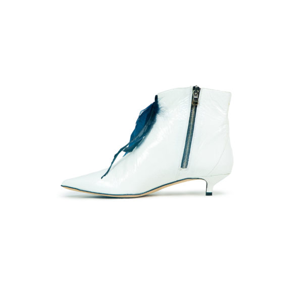 Prosperine Stivale da Donna in Vernice con Piume Prezzo Ridotto