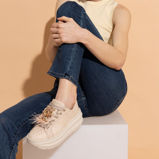 Lorenzo Mari Sneakers NEW Veronica Rafia In Linea