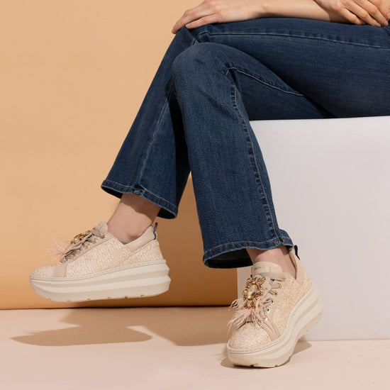 Lorenzo Mari Sneakers NEW Veronica Rafia In Linea