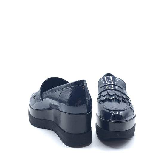 Lorenzo Mari Mocassino Clea Vernice Blu Convenienza
