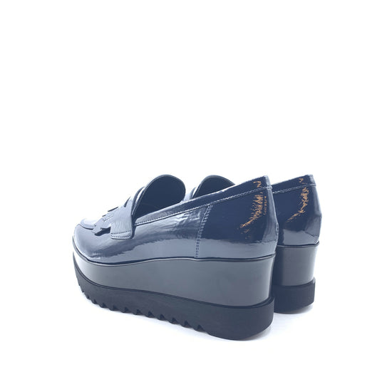 Lorenzo Mari Mocassino Clea Vernice Blu Convenienza