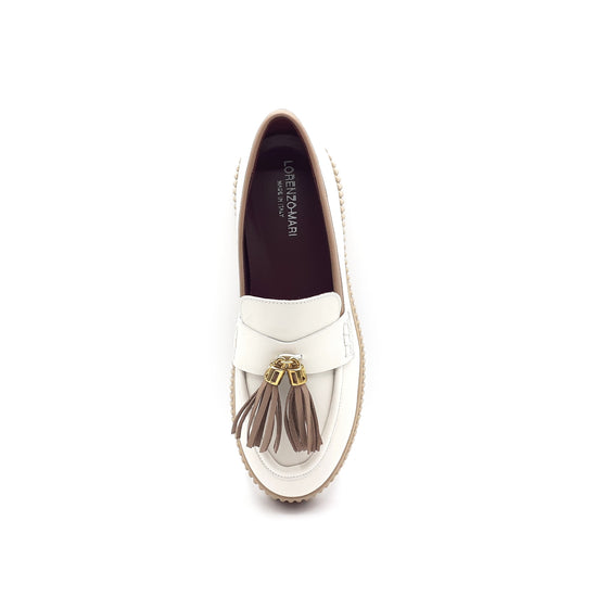 Lorenzo Mari Mocassino Sally Off white Online
