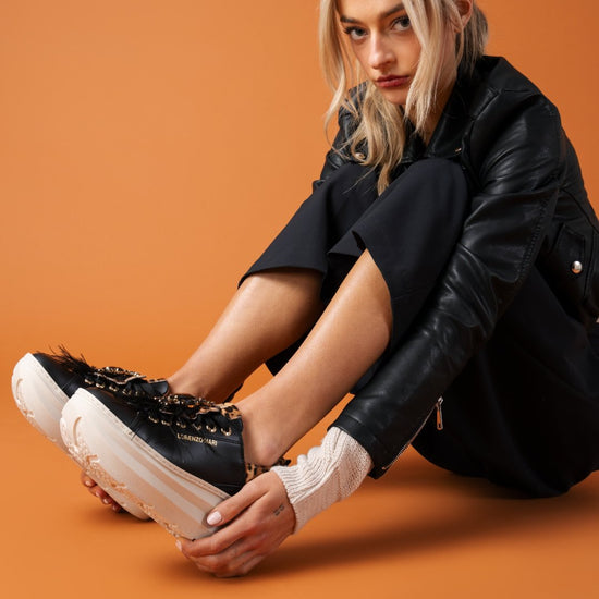 Lorenzo Mari Veronica black Leopard Offerte