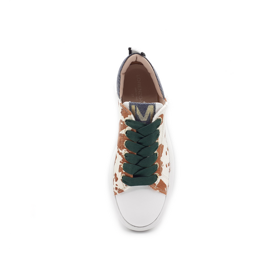 Lorenzo Mari Sneaker JOY Mucca bianco/cuoio Prezzo Ridotto