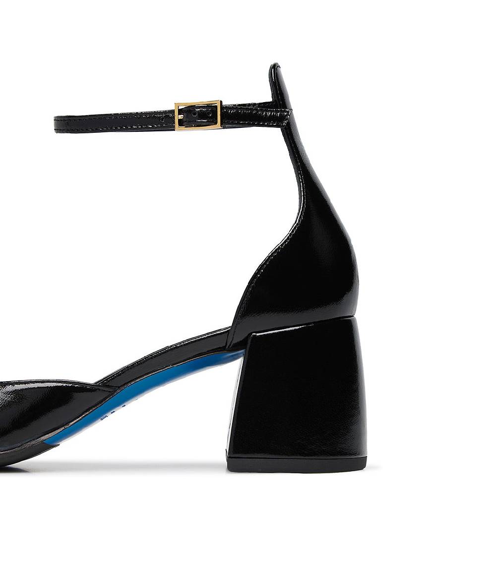 Loriblu Décolleté Mary Jane in pelle lucida nera con cinturino Promozione