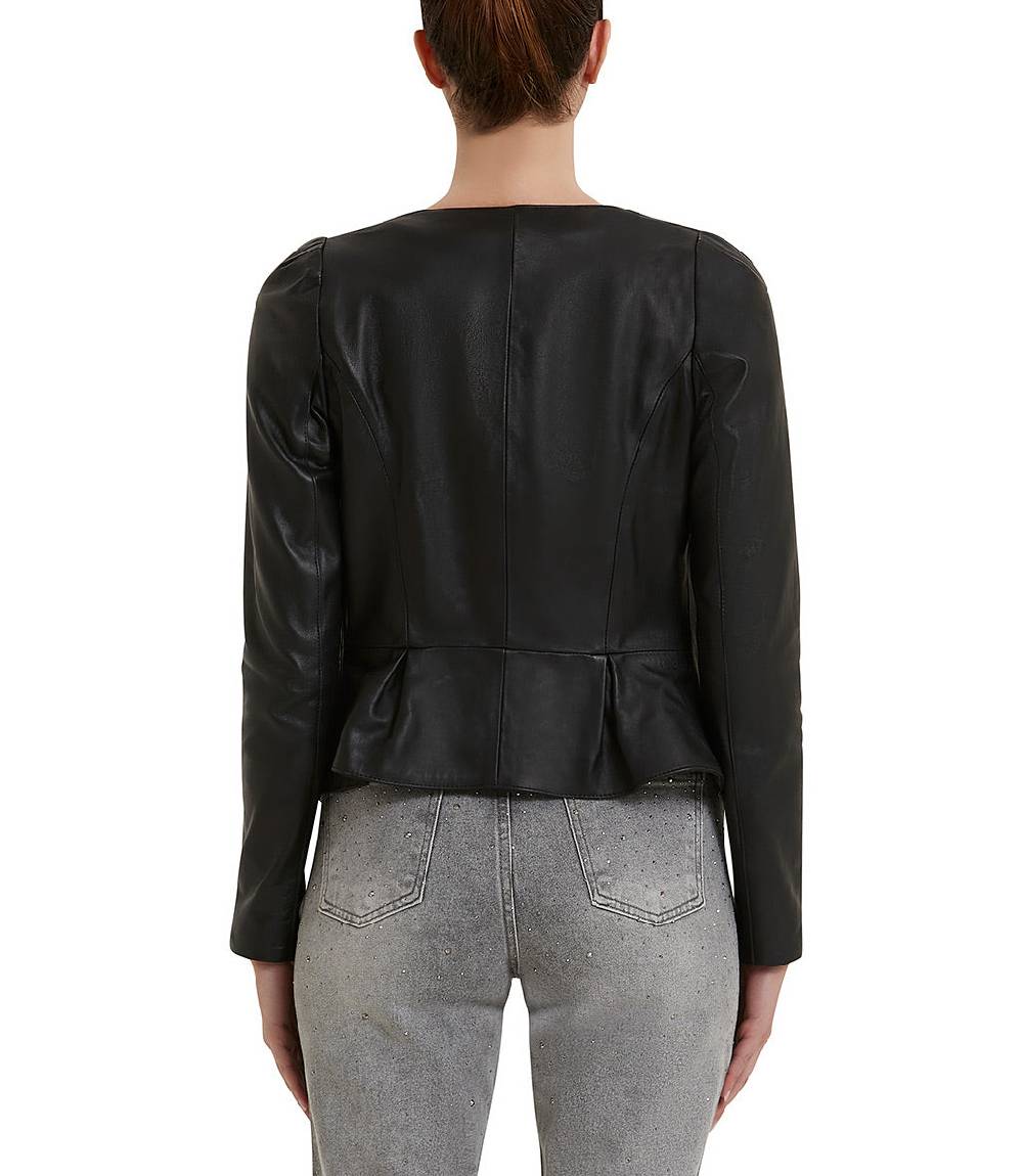 Loriblu Giacca in pelle nera Negozi Online