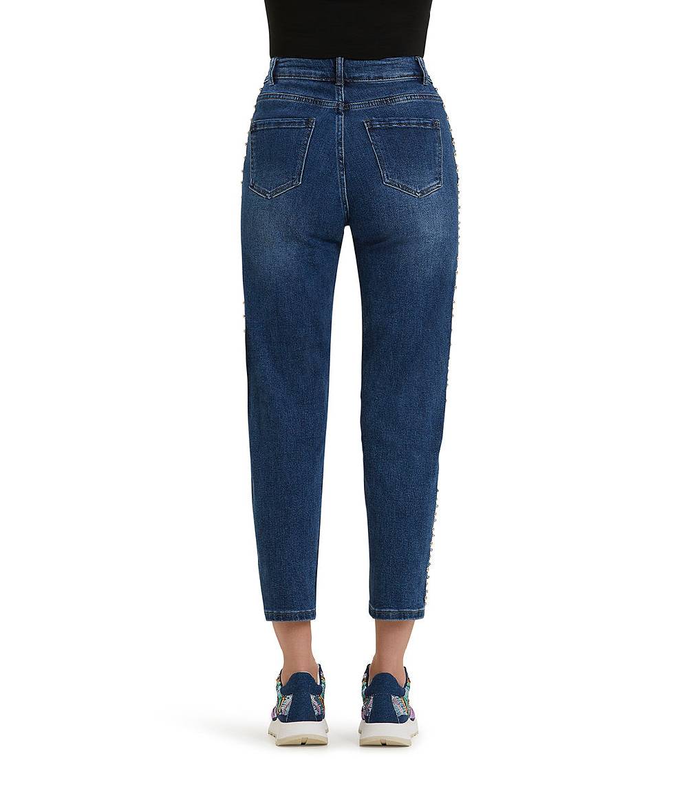 Loriblu Jeans a gamba dritta con cristalli Sottocosto