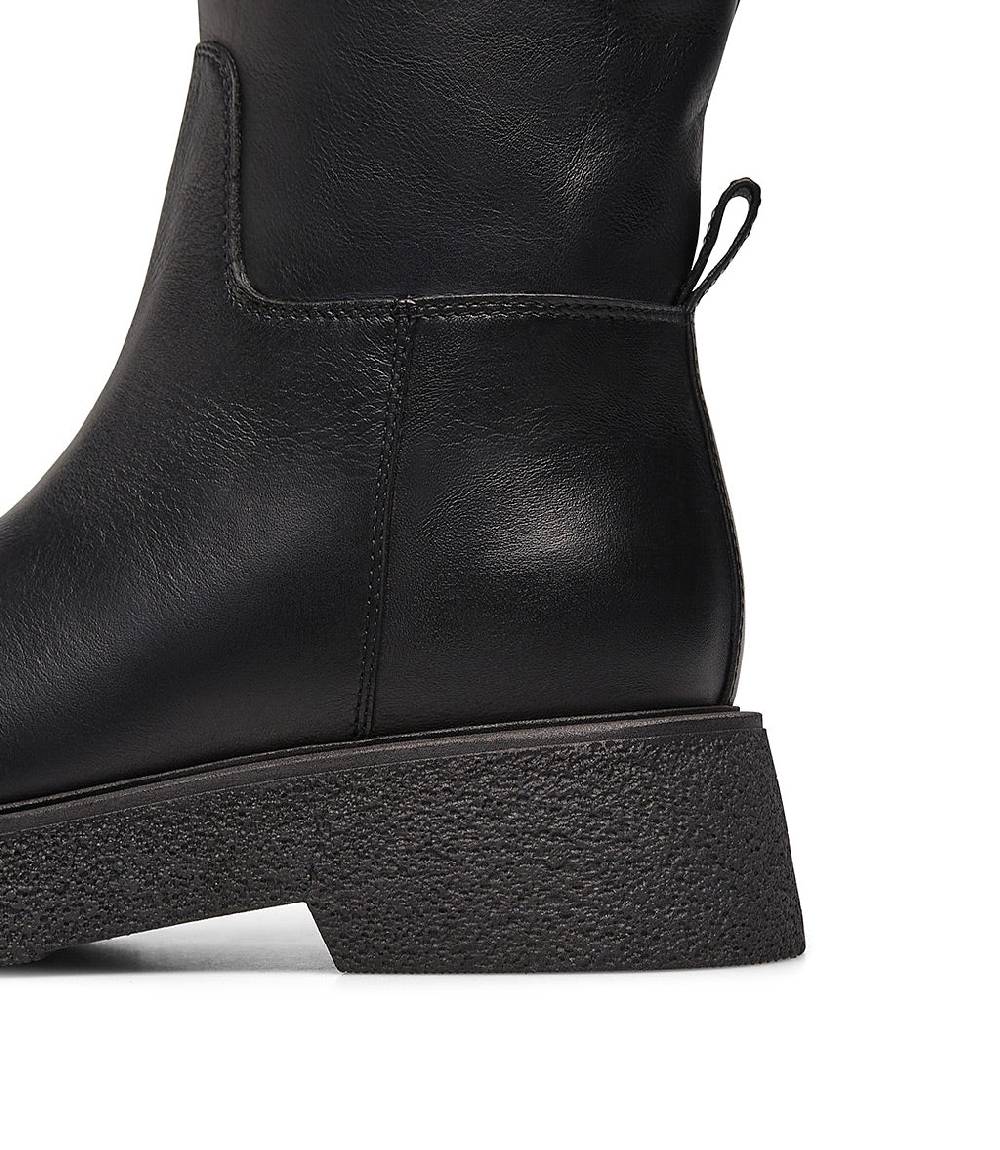 Loriblu Stivali in pelle e shearling nero Outlet
