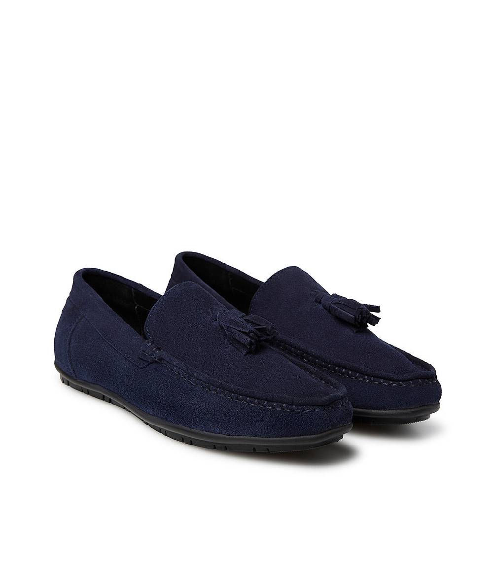 Loriblu Mocassino in camoscio blu con nappine Promozione