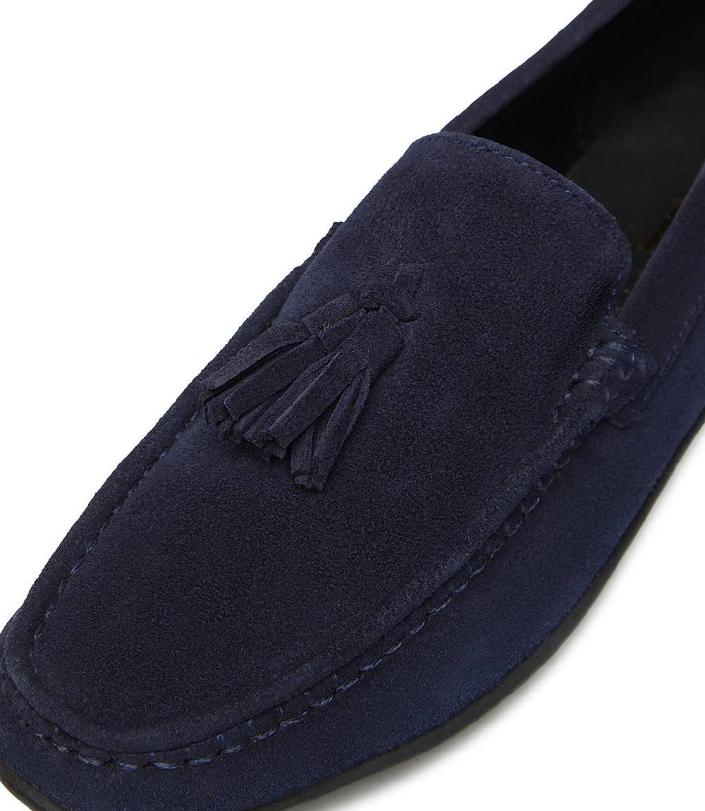 Loriblu Mocassino in camoscio blu con nappine Promozione
