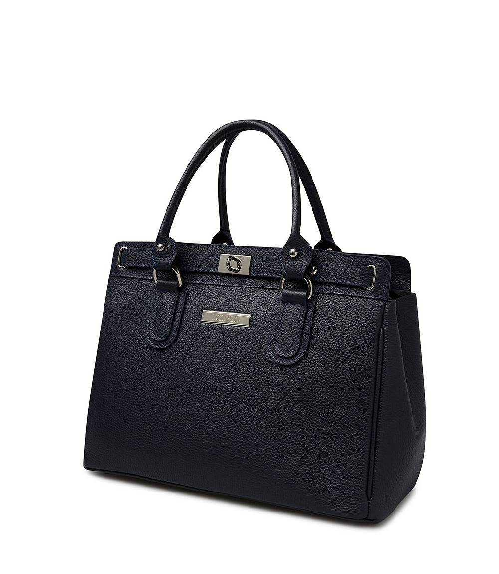 Loriblu Borsa tote in pelle testurizzata blu Promozione Limitata