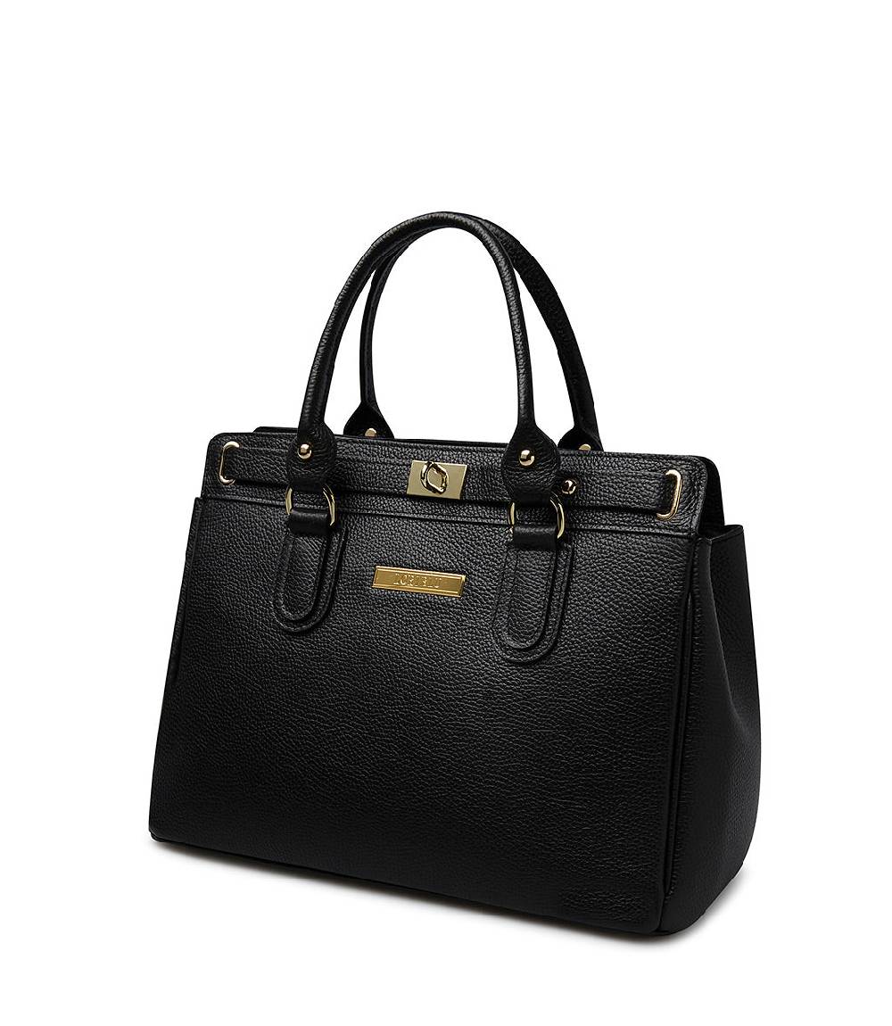 Loriblu Borsa tote in pelle testurizzata nera Fino Al -60%