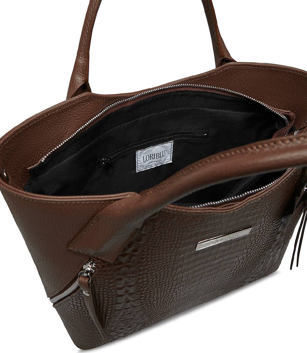 Loriblu Borsa tote cuoio in pelle stampata Convenienza