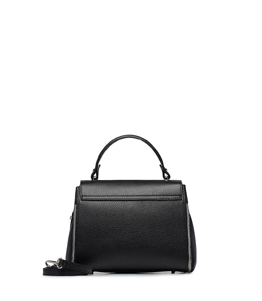 Loriblu Borsa a mano nera in pelle martellata Offerta