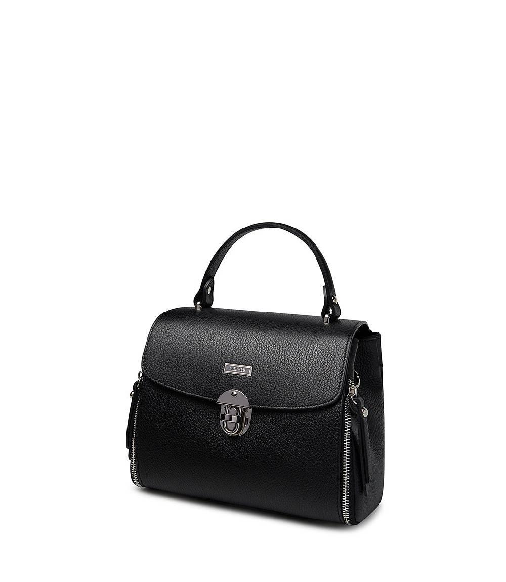 Loriblu Borsa a mano nera in pelle martellata Offerta