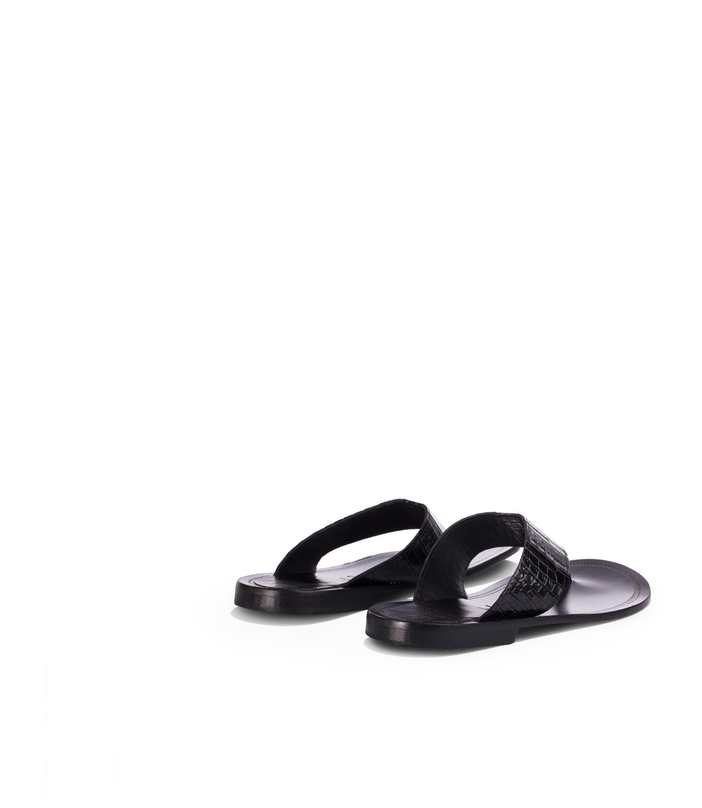 Loriblu Sandali infradito in pelle nera Offerte