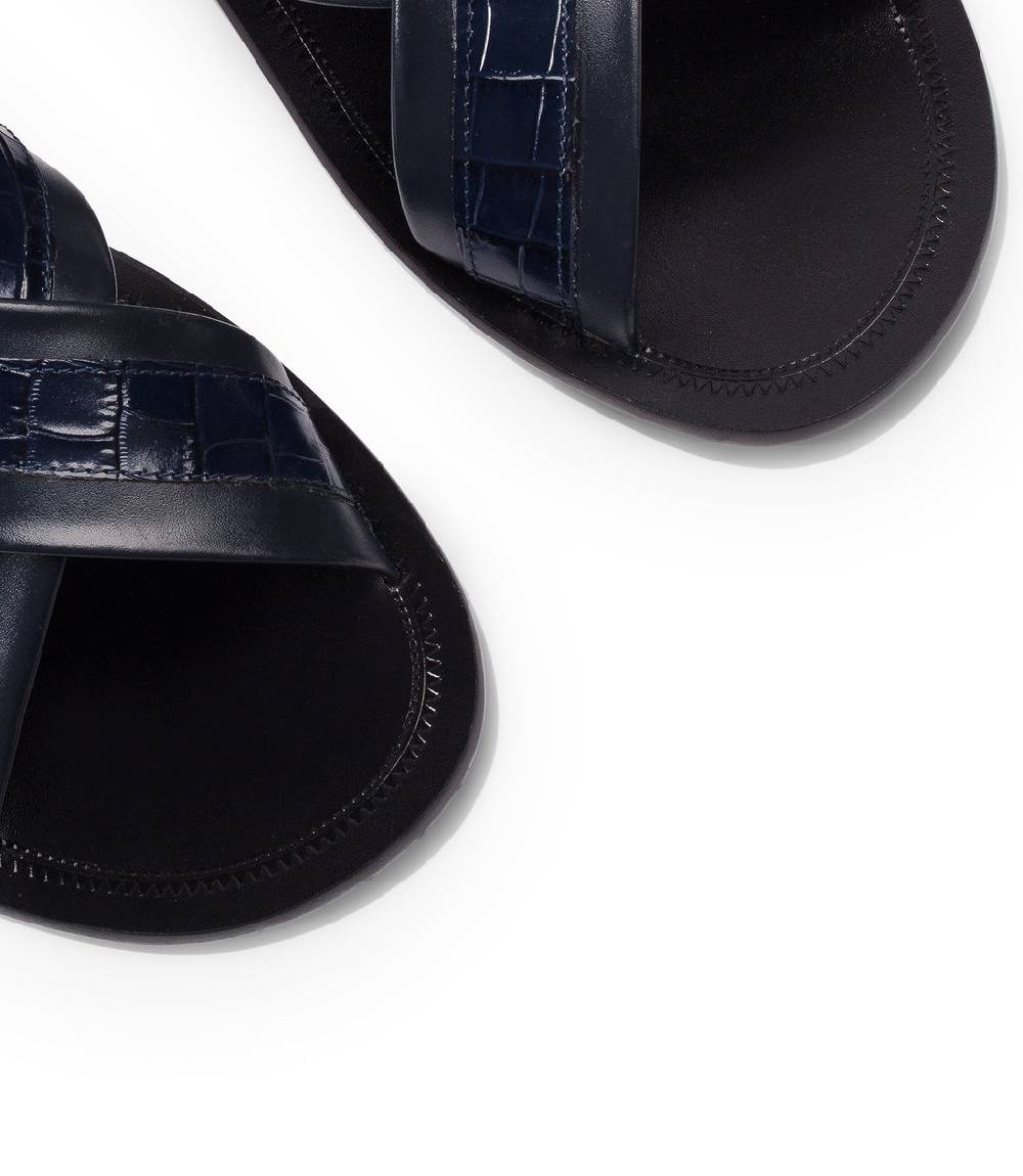 Loriblu Sandali in pelle blu scuro Vendita Economica