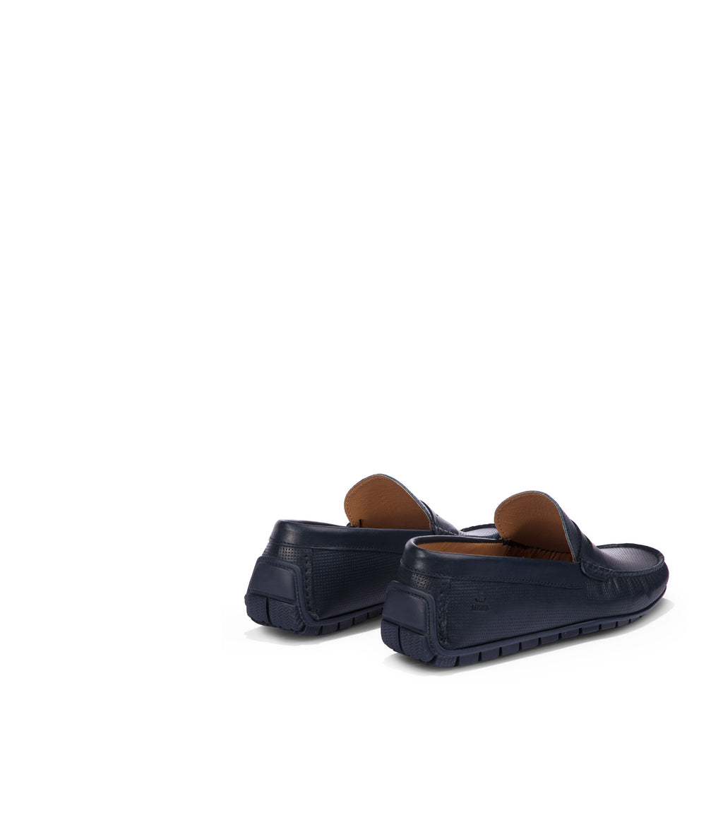 Loriblu Mocassini in nappa traforata blu scuro Vendite Flash