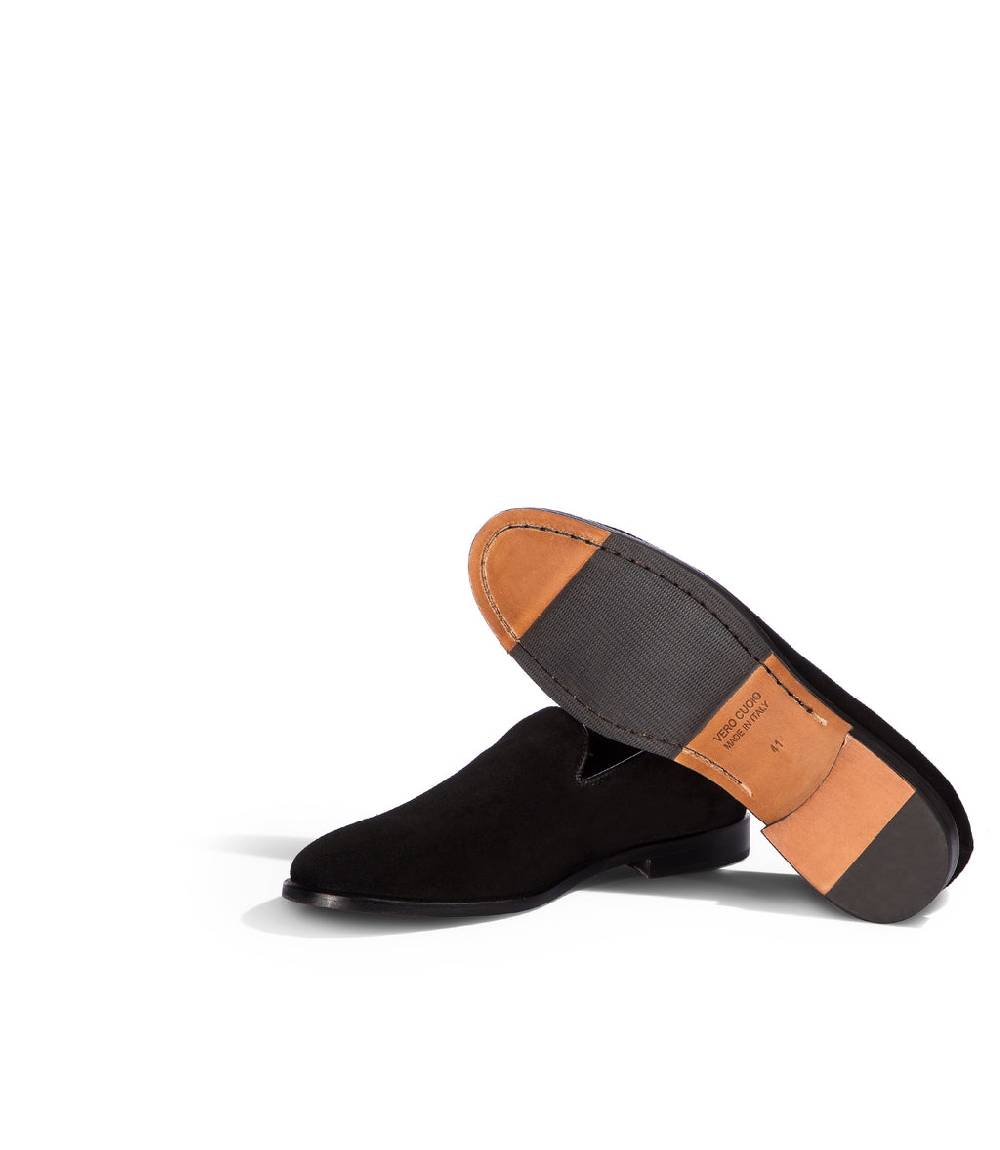 Loriblu Mocassini in camoscio nero In Saldo