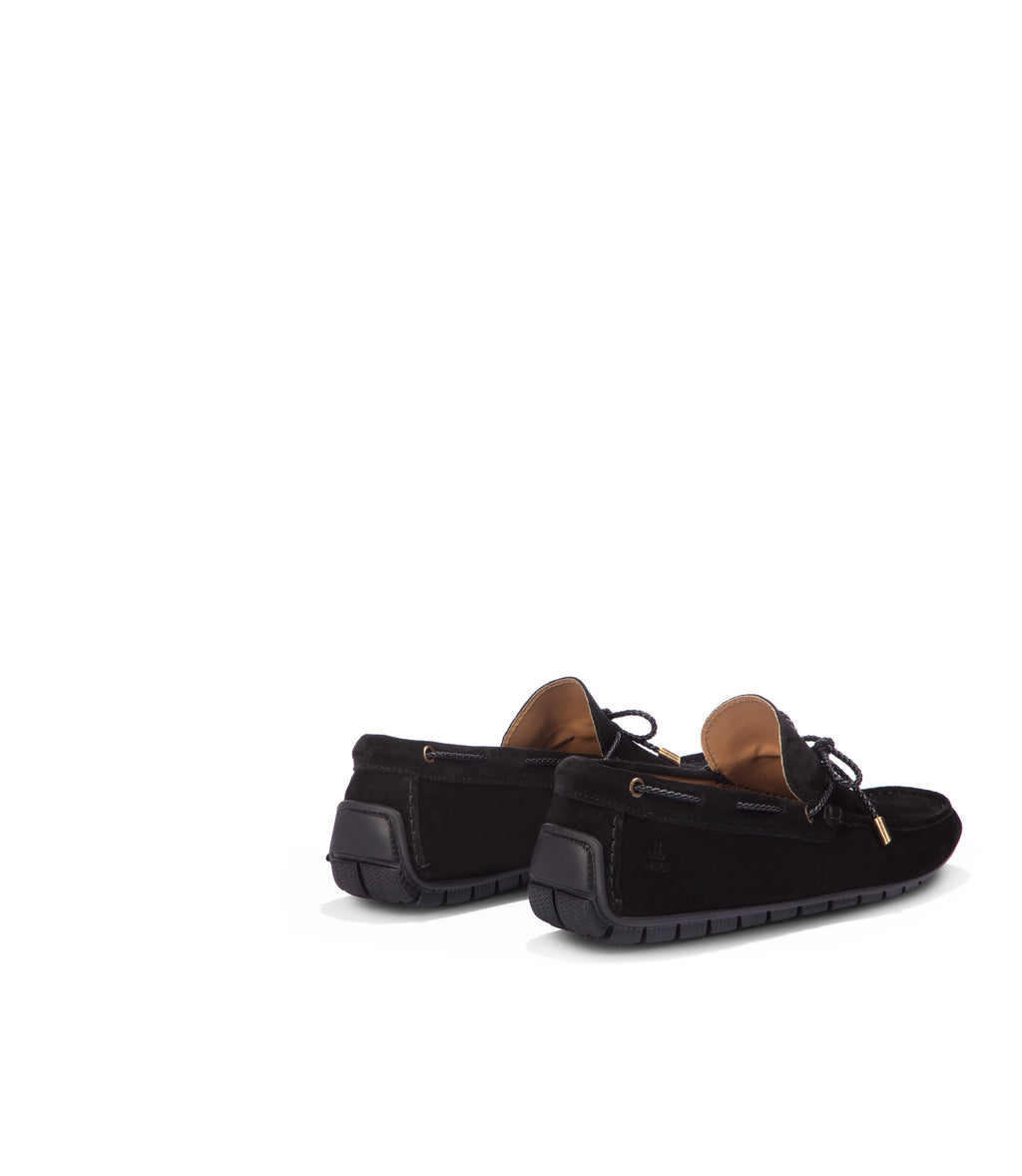 Loriblu Mocassini da barca in camoscio nero Italia