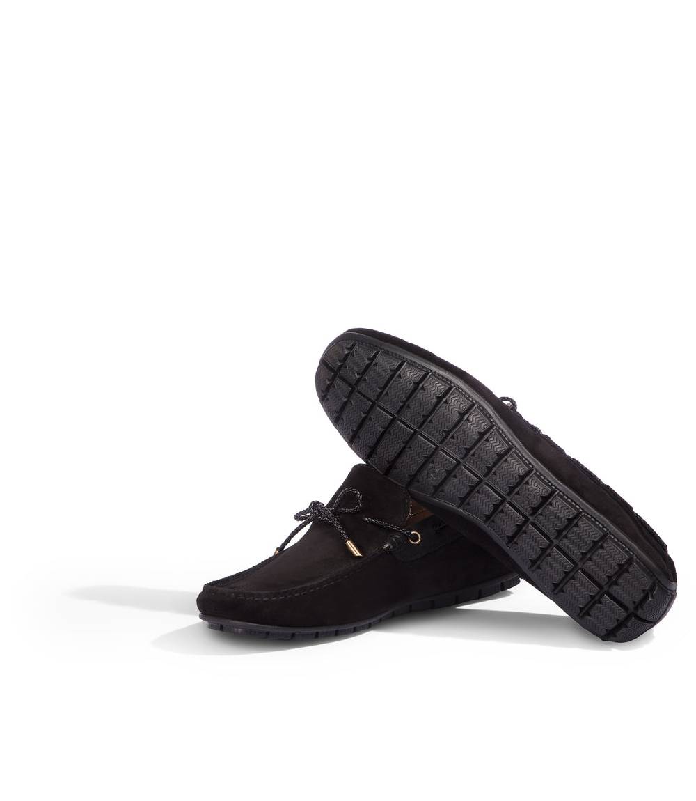 Loriblu Mocassini da barca in camoscio nero Italia