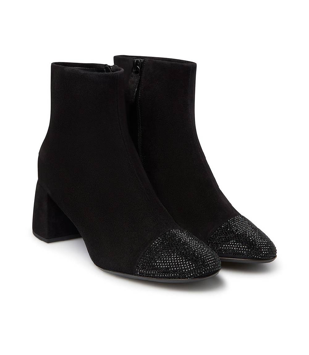 Loriblu Stivaletto camoscio nero con cristalli Promozione