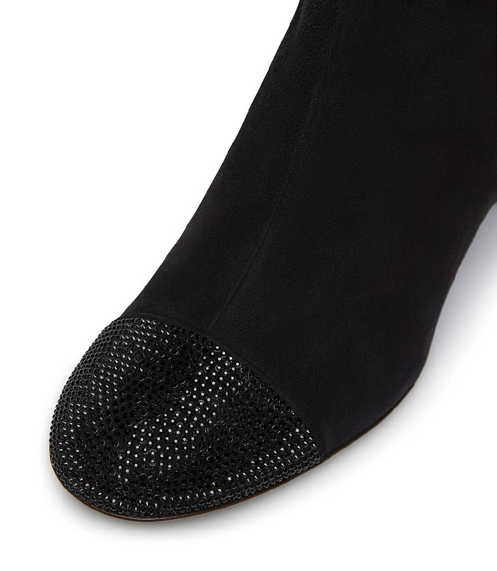 Loriblu Stivaletto camoscio nero con cristalli Promozione