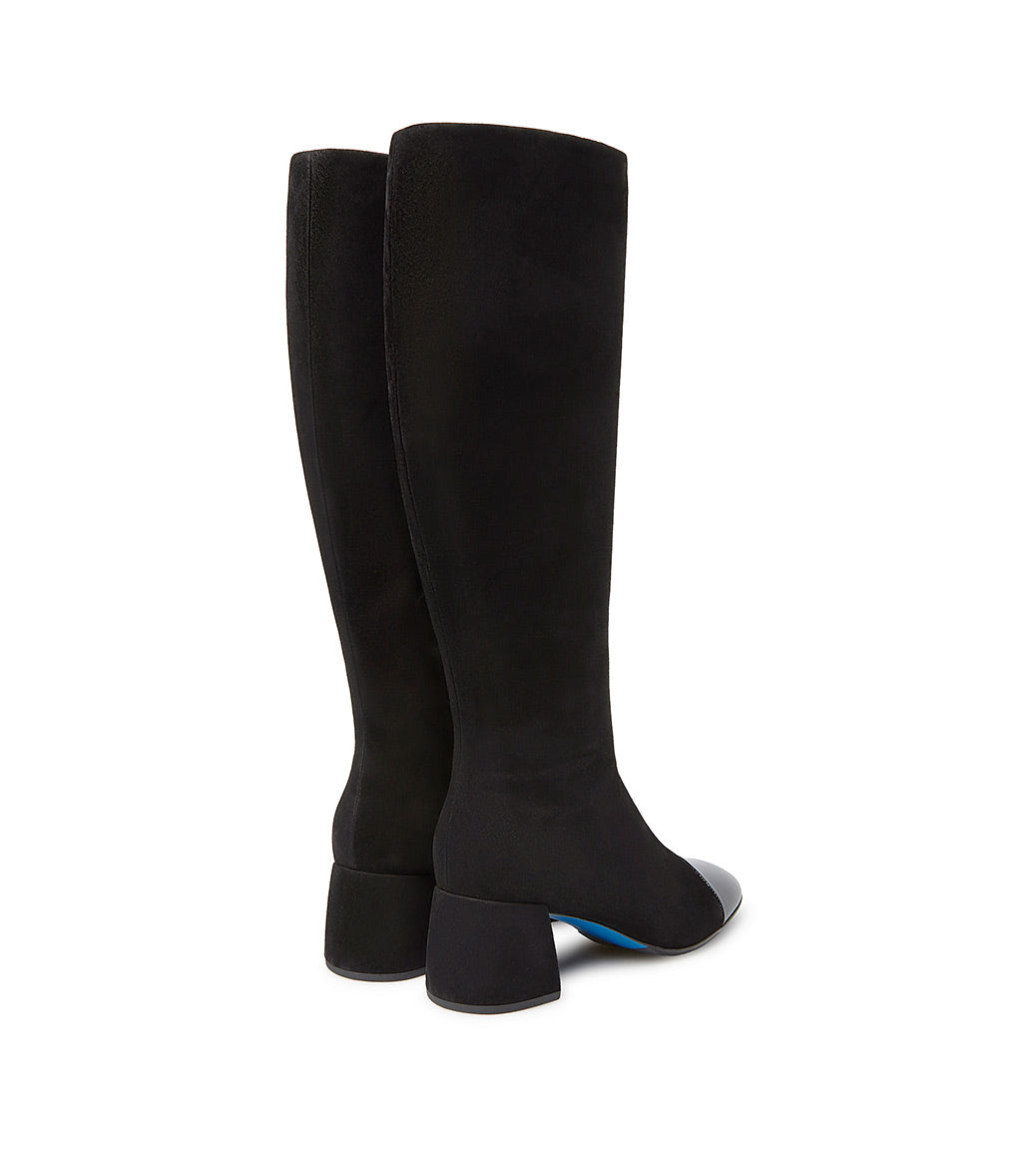 Loriblu Stivale camoscio nero con punta in vernice Pezzi Unici