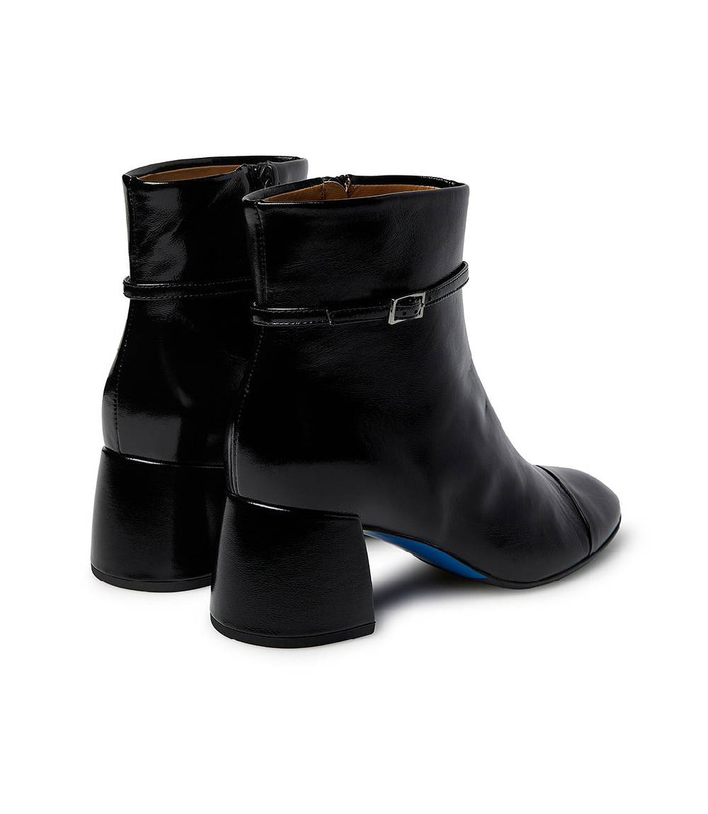 Loriblu Stivaletto in pelle lucida nera con cinturino Qualità Garantita