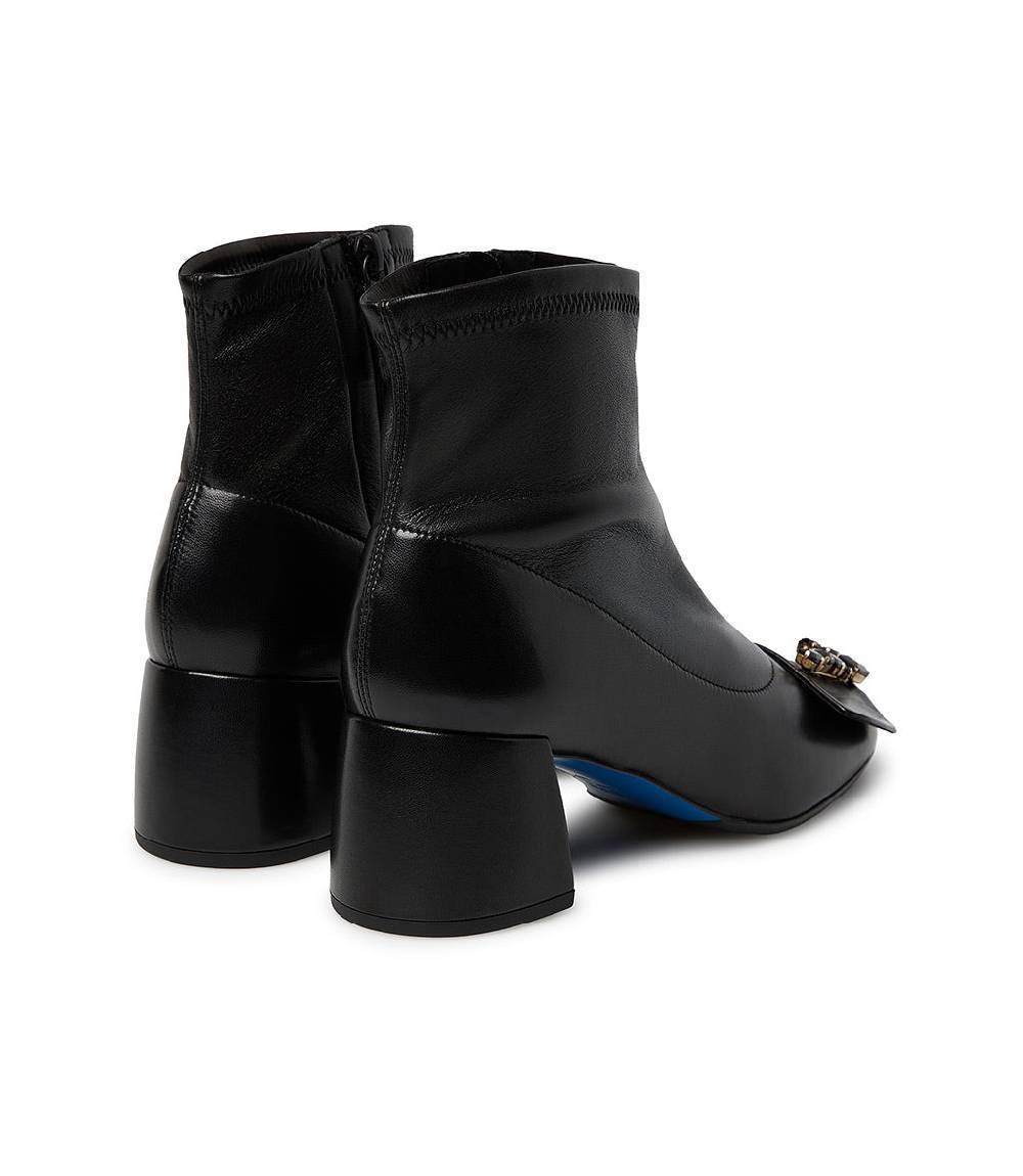 Loriblu Stivaletto in nappa nero con Logo Signature cristalli Negozi Online